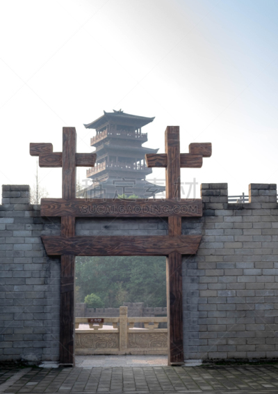 红色,石材,远古的,雕刻图像,悬崖,田地,赤壁,旅行者,人,三个人