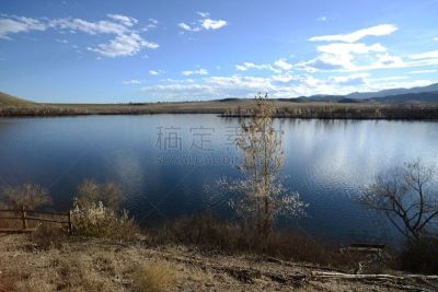 湖,冬天,天空,斯通克利克,公园,洛矶山脉,美国,水平画幅,地形,秋天