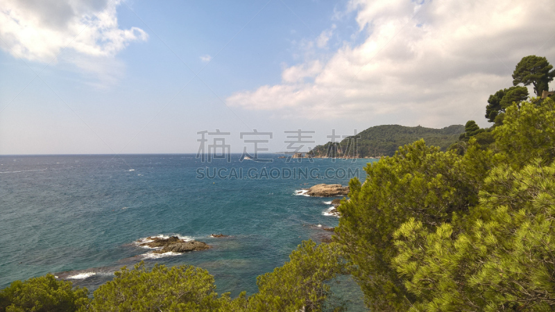 海洋,海岸线,地形,自然美,水平画幅,山,沙子,无人,夏天,户外