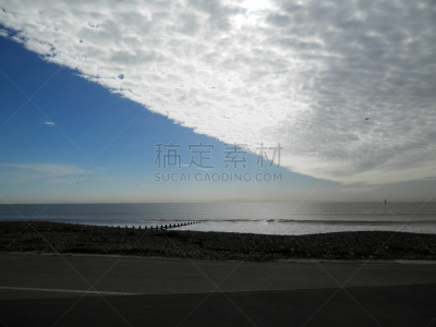 利特汉普顿,天空,春天,海滩,水平画幅,无人,英国,云,户外,云景
