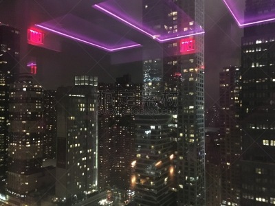 纽约州,纽约,曼哈顿中心,室内过夜,户外,夜晚,图像,水平画幅,无人,美国