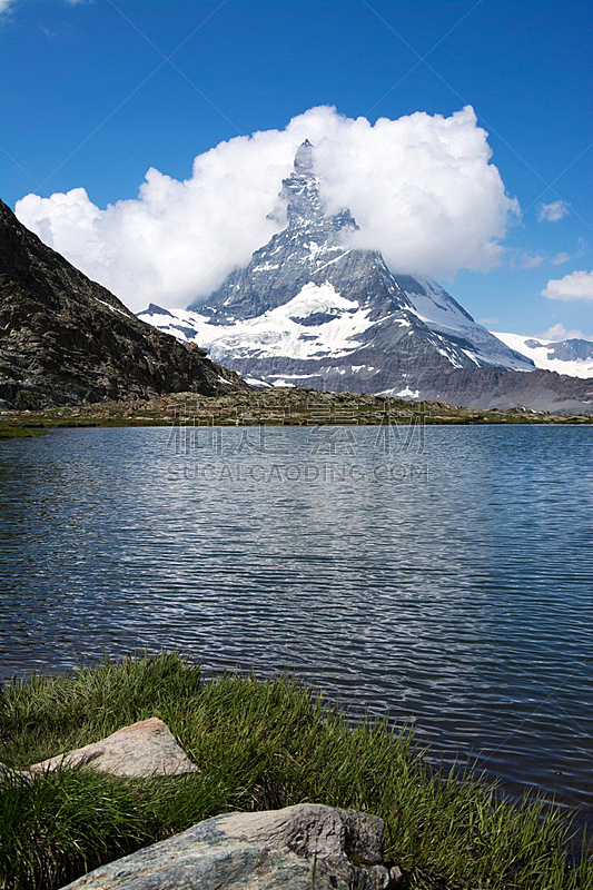 瑞士,马特洪峰,瓦莱斯州,垂直画幅,山,雪,无人,欧洲,夏天,户外