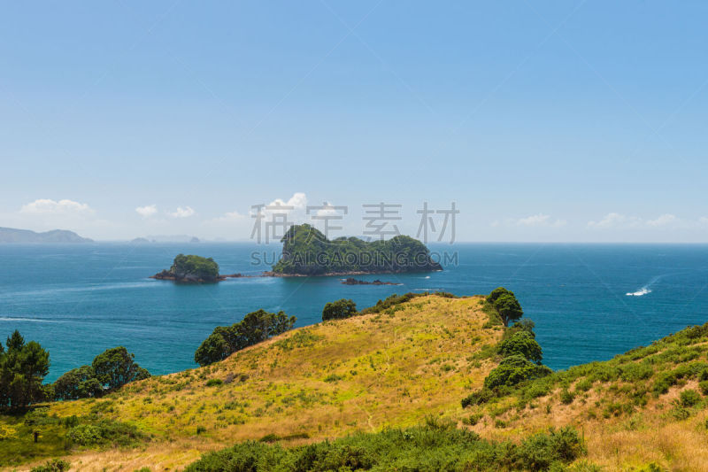 科罗曼德尔半岛,新西兰北岛,新西兰,电报机,海洋保护区,cathedral cove,定场镜头,自然拱,石灰石,洞穴