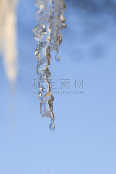 天空,蓝色,冰柱,自然,垂直画幅,水,寒冷,无人,冰,特写