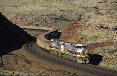 铁矿,空的,火车,山,非凡的,Iron Mining,热,S形,弯曲,出口
