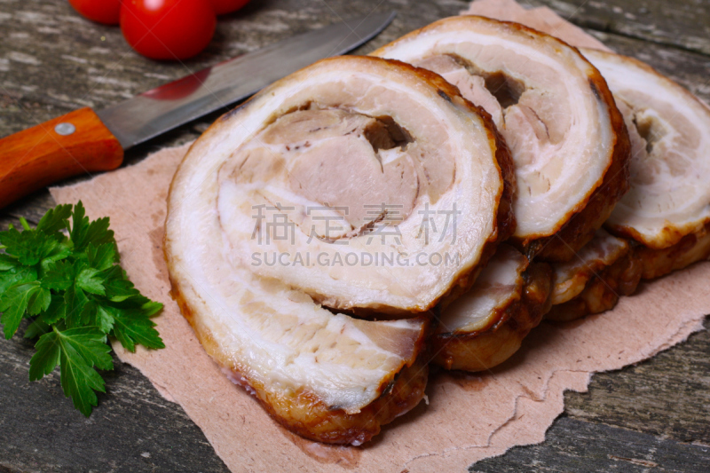 腰肉,猪肉,烤的,清新,小圆面包,香料,蔬菜,格子烤肉,大白蝴蝶,动物身体部位