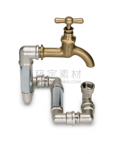 水管,顺序,关闭的,导管连接器,垂直画幅,无人,黄铜,白色背景,背景分离,管道