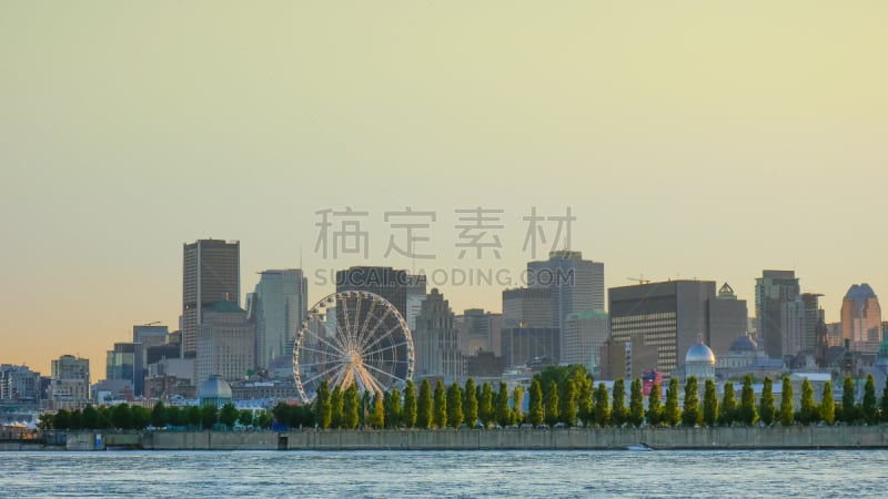 都市风景,加拿大,魁北克,蒙特利尔,牛仔裤,钟面,黄金,伦敦城,水,天空