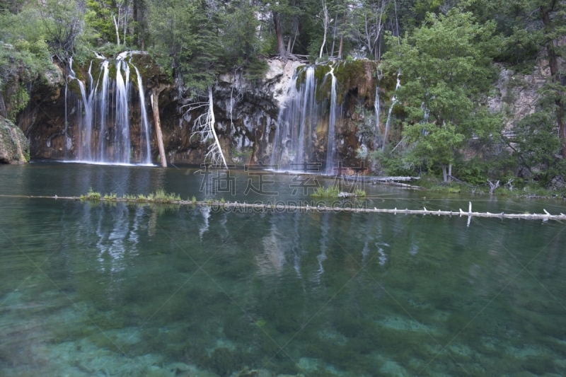 瀑布,科罗拉多州,风景,绿色,山,清新,大量物体,国内著名景点,湖,河流