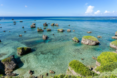 宫古岛,天空,海洋,冲绳县,俄亥俄河,水,美,里山,水平画幅,形状