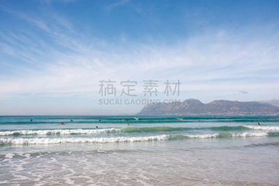 开普敦,南非桌山,水,天空,留白,休闲活动,水平画幅,夏天,户外,西开普省