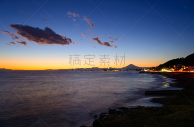 曙暮光,山,富士山,美,水平画幅,无人,日本,户外,云景,著名自然景观