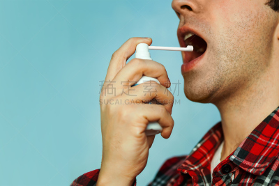 喉咙,青年男人,彩色背景,倒抽气,水平画幅,呼吸系统,仅男人,仅成年人,扁桃腺炎