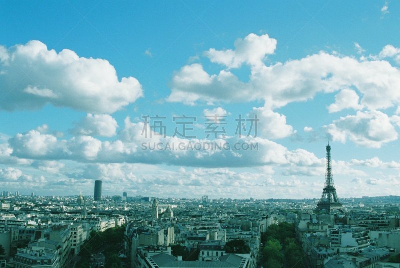 巴黎,影片,海洋,天空,胜利门,凯旋门,triumphal arch,埃菲尔铁塔,国际著名景点,自然