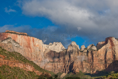 处女峰岩,黎明,国内著名景点,云,犹他,美国西部,著名景点,自然美,红岩石,沙漠