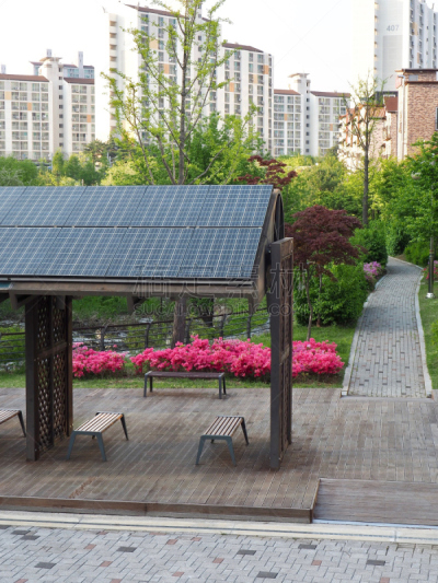 太阳能电池板,韩国,健身房,淸州市,垂直画幅,天空,公园,长椅,能源,无人