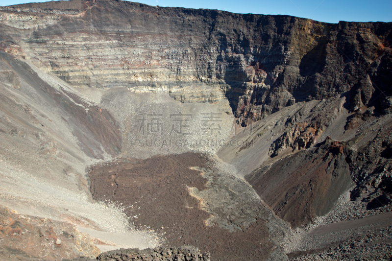 火山口,天空,水平画幅,无人,火山地形,在边上,户外,石头,著名景点,危险