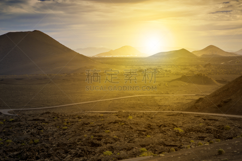 timanfaya national park,风景,路,兰萨罗特岛,西班牙,横越,加那利群岛,国内著名景点,北美歌雀,沙漠