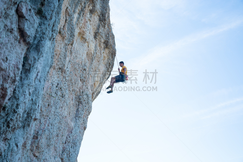 绳子,陆地,在上面,风险,运动,极限运动,仅男人,仅一个男人,脚尖旋转,户外