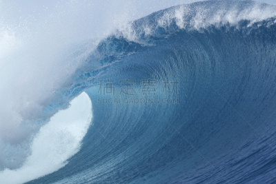 巨大的,蓝色,波浪,运动,特写,极限运动,彩色图片,水平画幅,滚筒状波浪,喷