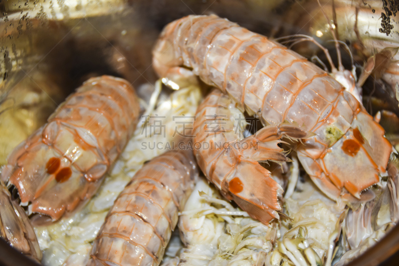 虾蛄,成分,大螯虾,沸腾的,牡蛎,水,水平画幅,膳食,海产