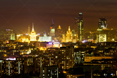 夜晚,莫斯科,都市风景,看风景,七姐妹,塞文塞思特斯,纪念碑,水平画幅,无人