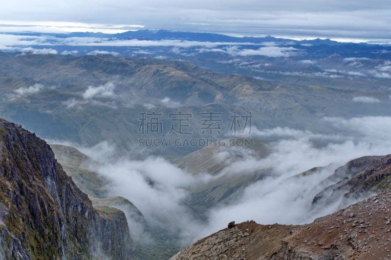 卡扬贝,山谷,火山,低视角,卡杨贝,拉丁美洲,云,图像,厄瓜多尔,沟壑