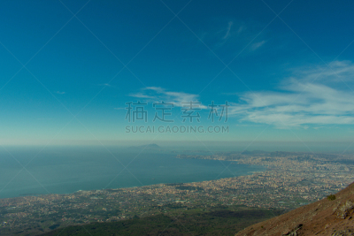 城市,意大利,维苏威火山,风景,海洋,山,海岸线,在上面,国内著名景点,夏天