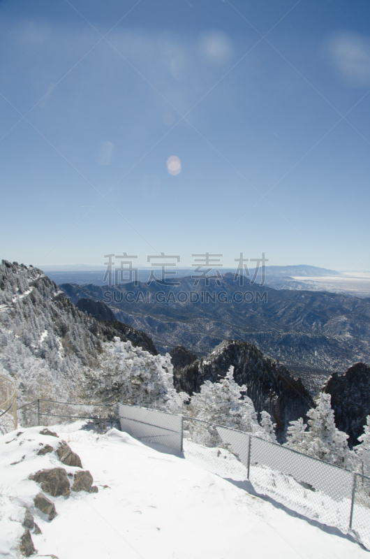 雪,圣迪阿峰,三笛亚山脉,新墨西哥,垂直画幅,天空,寒冷,美国,无人