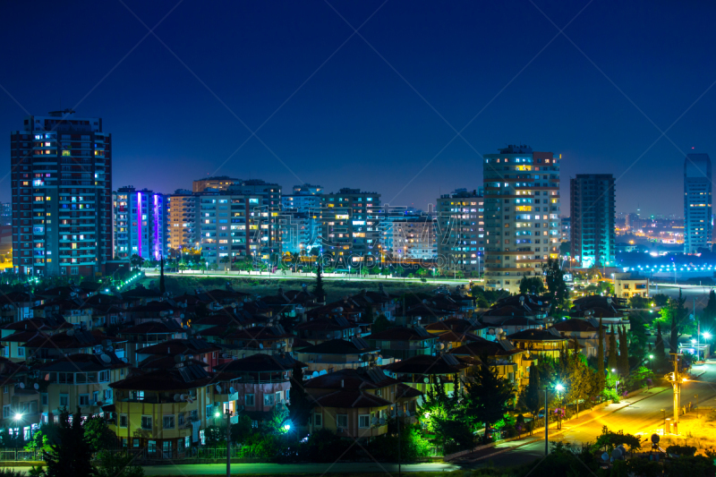 夜晚,城市,自然美,混沌,天空,未来,水平画幅,工作场所,巨大的,情绪压力
