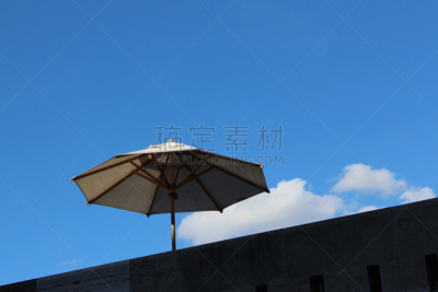 天空,水平画幅,云,匈牙利,无人,遮阳伞,蓝色,伞架,阳伞