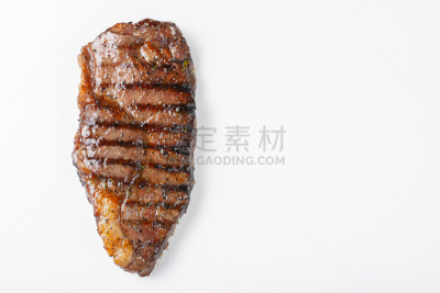 格子烤肉,牛排,白色背景,分离着色,大理石装饰效果,留白,热,清新,背景分离,烤的