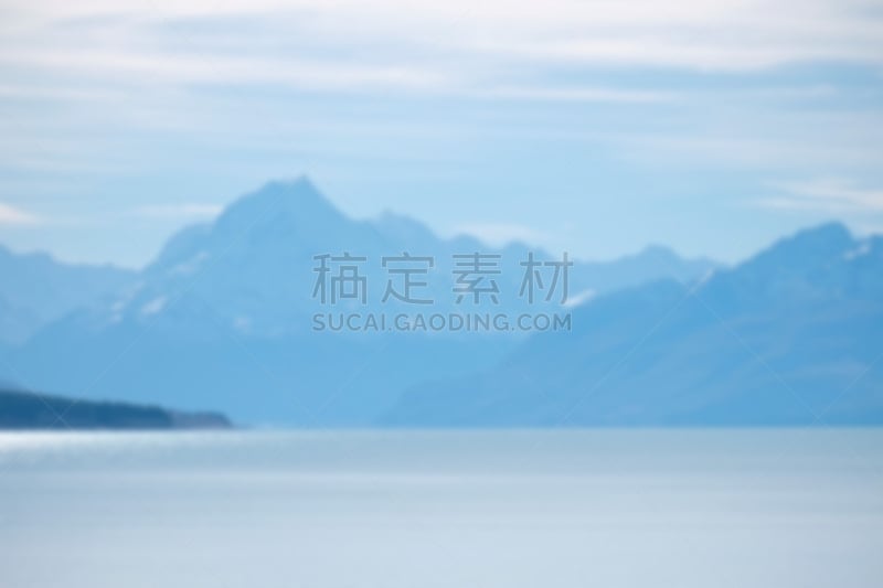 库克山,风景,前景聚焦,普卡基湖,水平画幅,山,无人,户外,明亮,自然