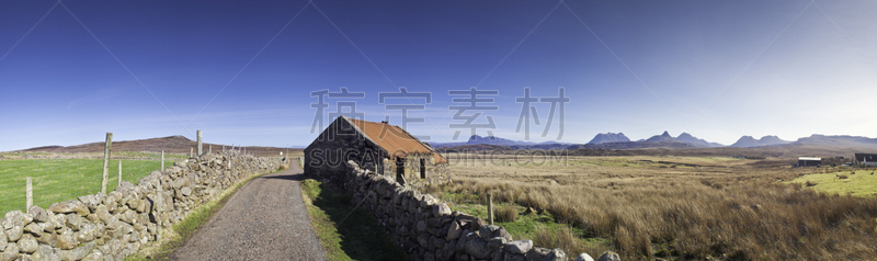 寇盖克,思塔可波利,inverpolly nature reserve,小农地,萨瑟兰郡,天空,留白,乡村风格,山脊,彩色图片