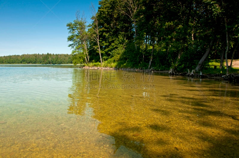 深的,湖,中环,东欧,云景,波兰,云,自然荒野区,户外,地形图