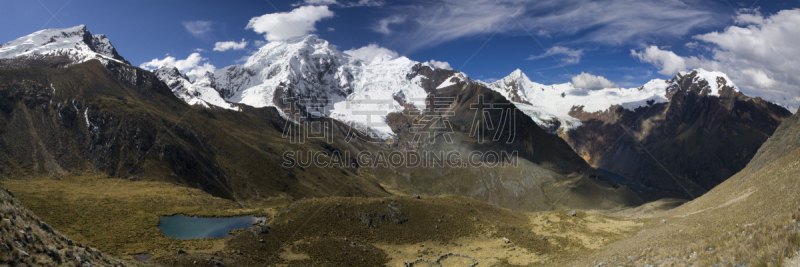 风景,科迪勒拉山脉,非凡的,水平画幅,雪,无人,户外,美洲,湖,云景