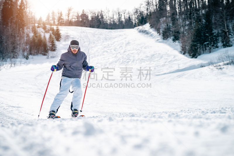 高处,山,滑雪运动,速降滑雪,山脊,运动,极限运动,仅男人,奥地利,仅一个男人