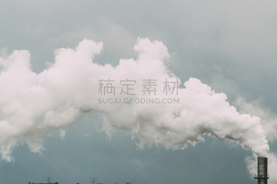 工业,烟囱,垃圾,留白,水平画幅,无人,货运,工厂,烟,商业金融和工业