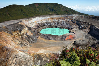 波阿斯火山,哥斯达黎加,火山口,国家公园,伯斯国家公园,酸雨,层云,火山喷口,火山湖,喷气孔