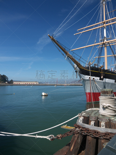 帆船,停泊的,垂直画幅,水,固定的,无人,古典式,海德街码头,渔人码头