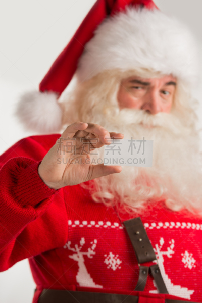 圣诞老人,空白的,名片,注视镜头,幸福,事件,贺卡,仅男人,肖像,仅一个男人