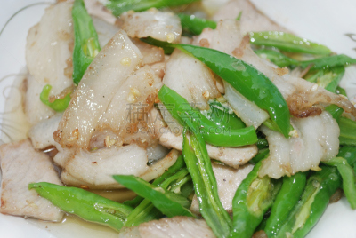 青椒,猪肉,餐具,水平画幅,四川菜,美味,煮熟,烹调,摄影,瘦身