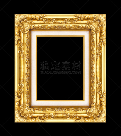 黄金,边框,背景分离,黑色背景,垂直画幅,空白的,留白,古董,无人,古老的