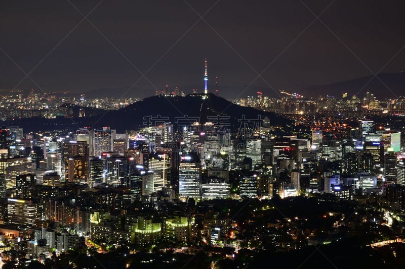 夜晚,城市,摄像机拍摄角度,高视角,水平画幅,地形,无人,自然地理,户外,舒服