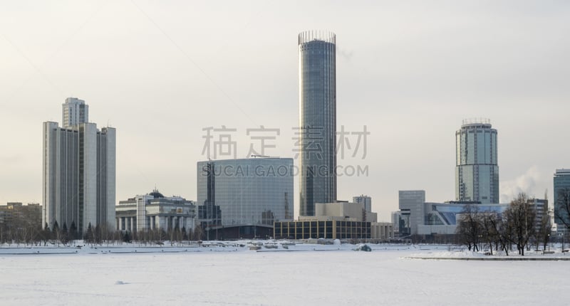 都市风景,冬天,叶卡捷林堡,塔,水平画幅,建筑,无人,鲍里斯叶利钦,夏天,户外