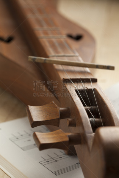 特写,阿帕拉契洋琴,垂直画幅,洋琴,肯塔基州,弦乐器,筝,木制,民间音乐,无人
