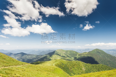山,云景,在上面,阿勒浦,自然,水平画幅,秋天,无人,乡村,蓝色