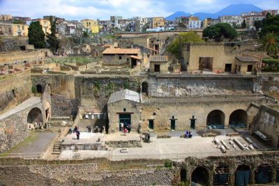 赫库兰尼姆,埃尔科雷诺,旅游目的地,水平画幅,建筑,无人,坎帕尼亚,欧洲,考古学,城镇