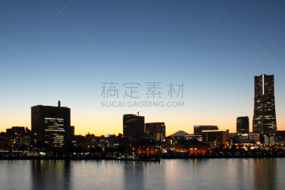 横滨,城市天际线,日本,城市,横滨地标大厦,横滨高速铁路,摩天轮,水,仓库,水平画幅