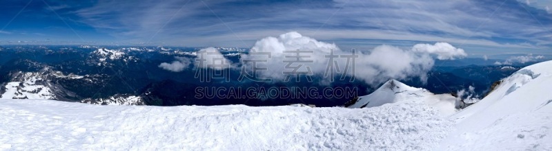天空,全景,山脉,云,雪山,休闲活动,水平画幅,高视角,户外,云景